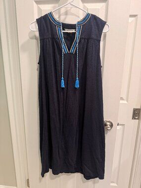 Boden navy tassel dress, US 8L